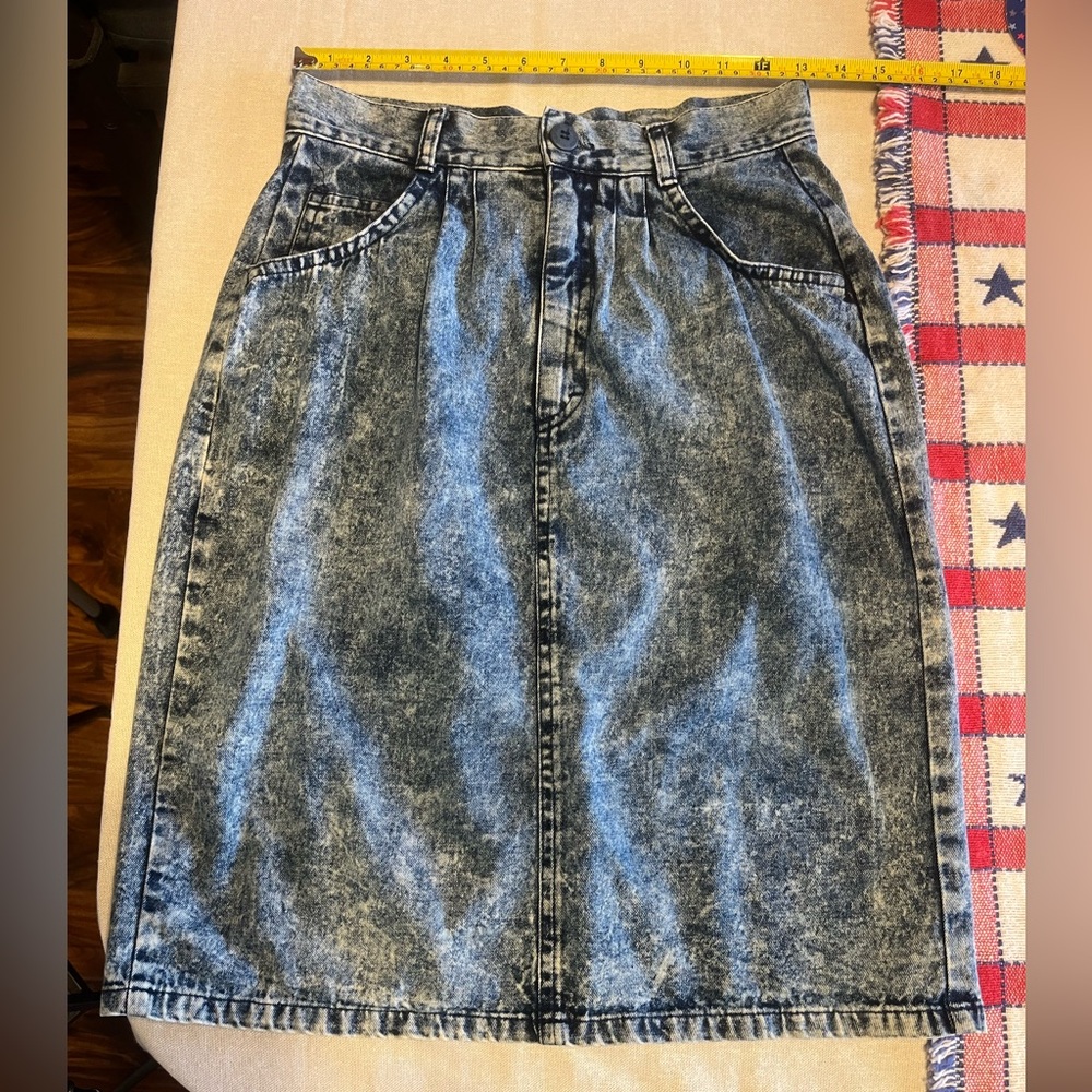 EUC Vintage Cherokee Denim Stonewashed Skirt